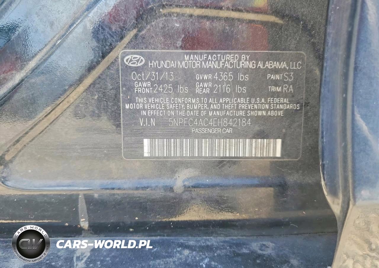 2014 Hyundai Sonata Limited VIN:5NPEC4AC4EH842184 - 13