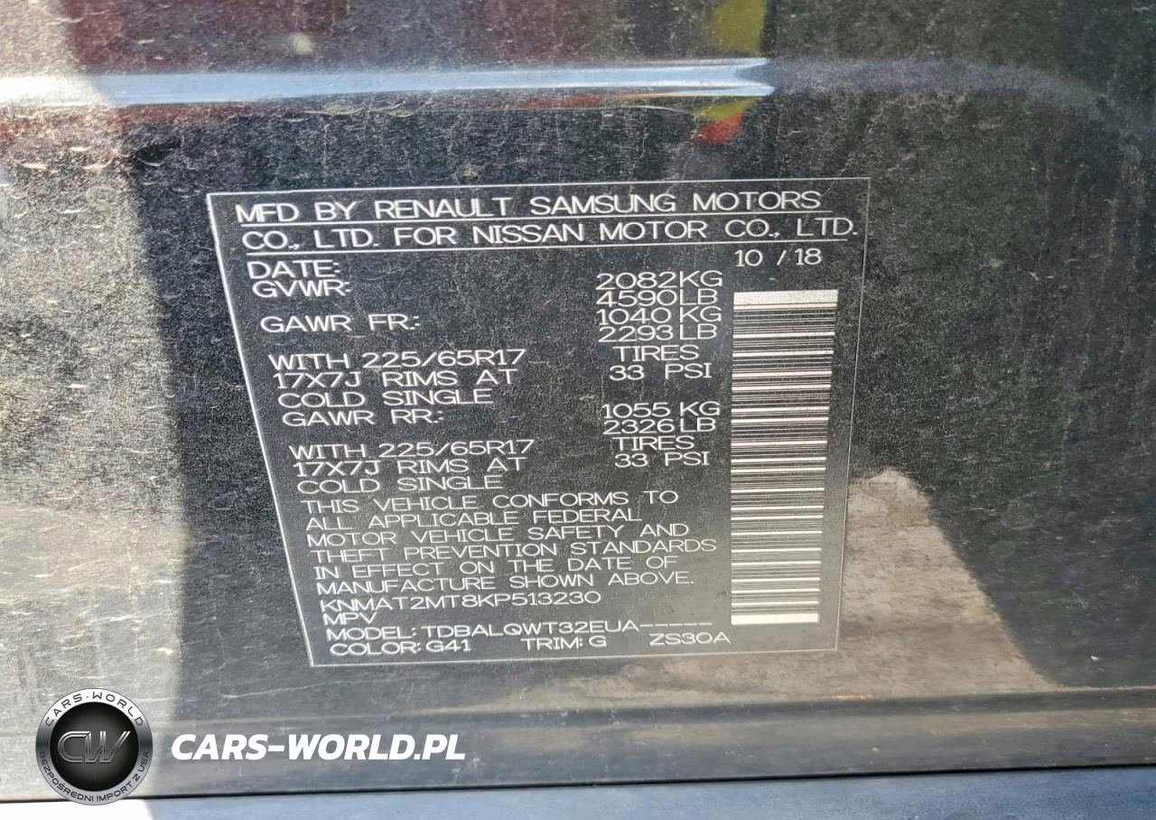 2019 Nissan Rogue Sv VIN:KNMAT2MT8KP513230 - 13