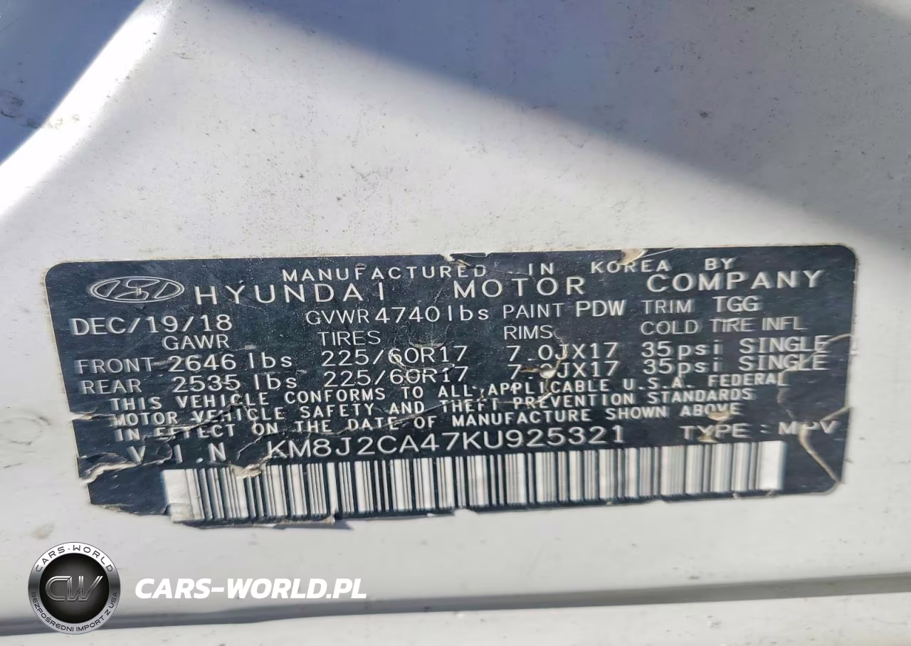 2019 Hyundai Tucson Se VIN:KM8J2CA47KU925321 - 13