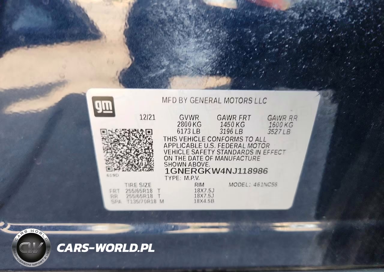 2022 Chevrolet Traverse Lt VIN:1GNERGKW4NJ118986 - 12