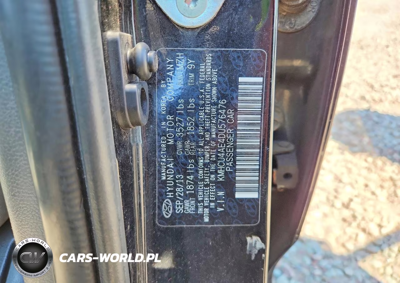 2013 Hyundai Accent Gls VIN:KMHCU4AE4DU576476 - 12
