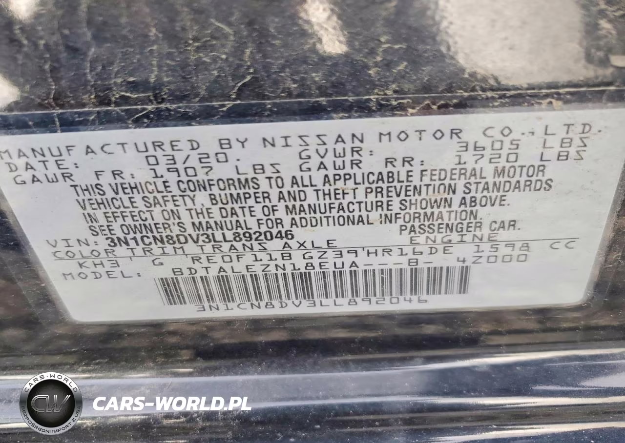 2020 Nissan Versa S VIN:3N1CN8DV3LL892046 - 13