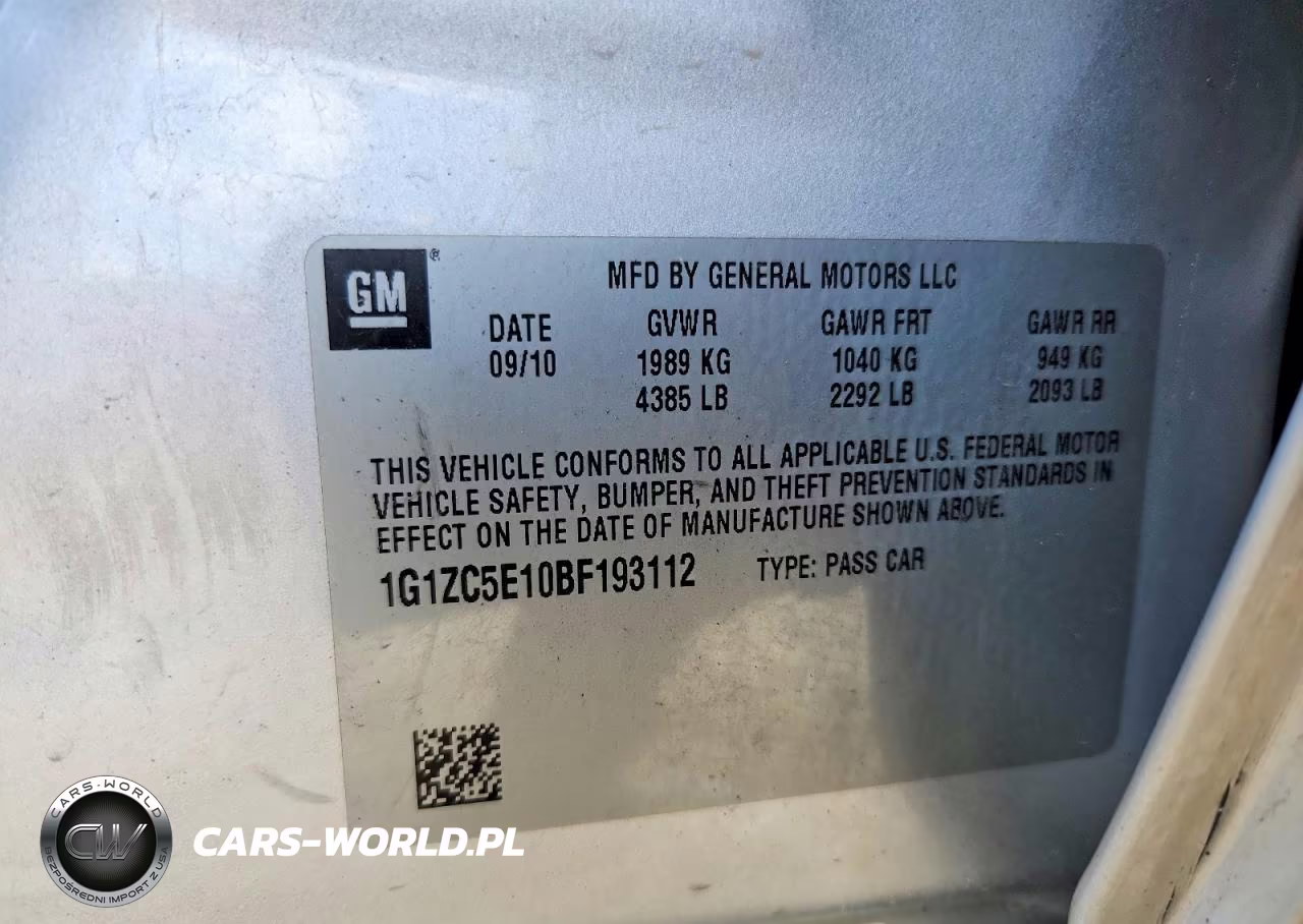 2011 Chevrolet Malibu 1Lt VIN:1G1ZC5E10BF193112 - 12
