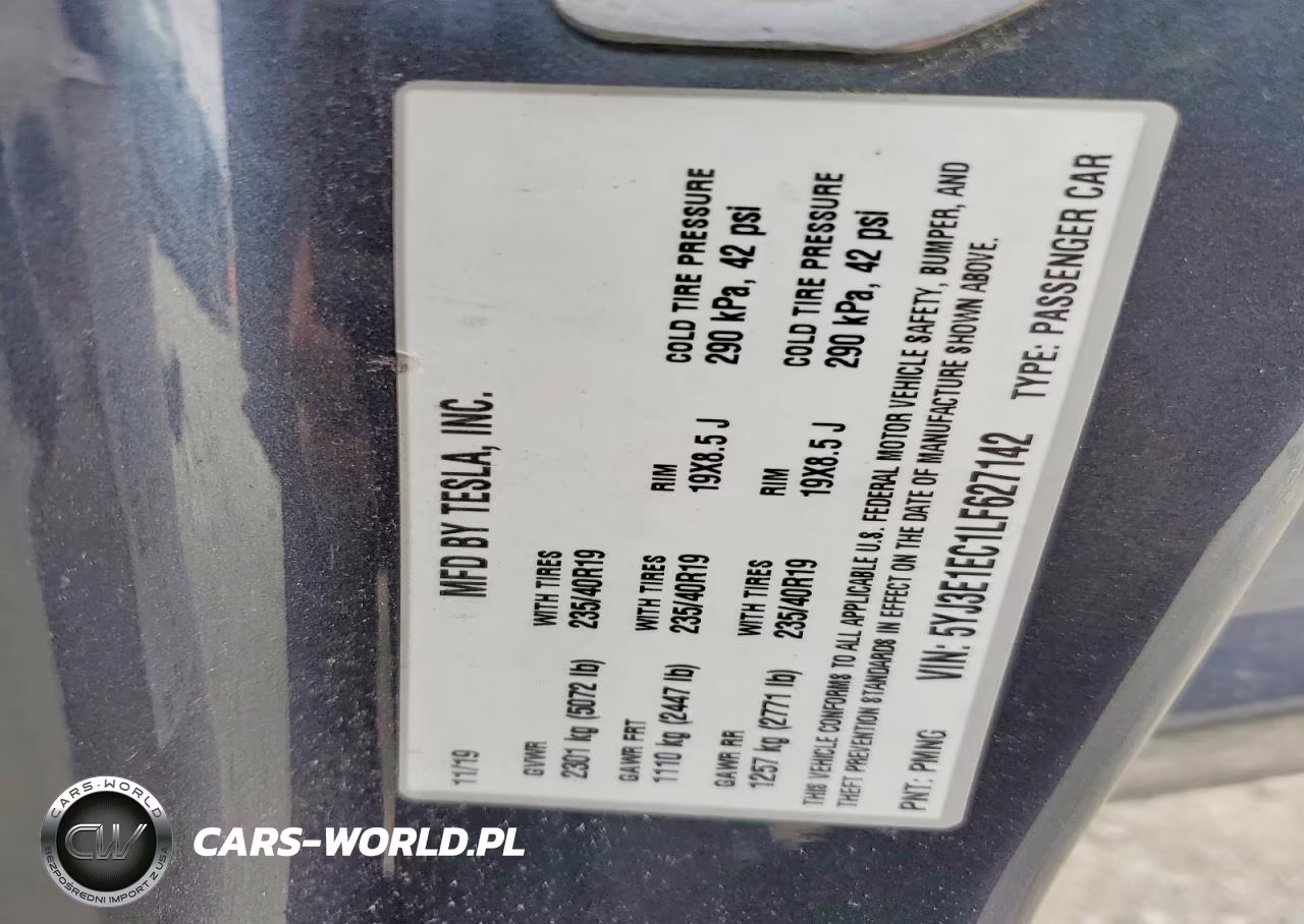 2020 Tesla Model 3 VIN:5YJ3E1EC1LF627142 - 12