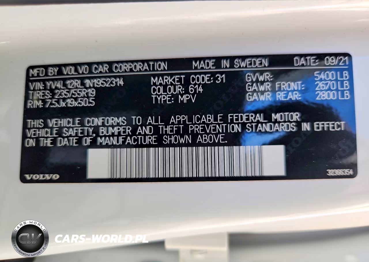2022 Volvo Xc60 B5 Inscription VIN:YV4L12RL1N1952314 - 12