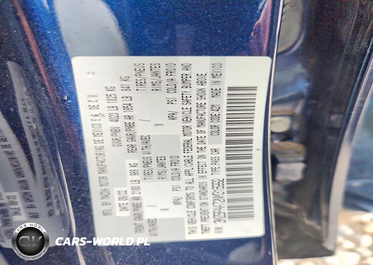 2022 Mazda 3 VIN:3MZBPAA72NM316992 - 13