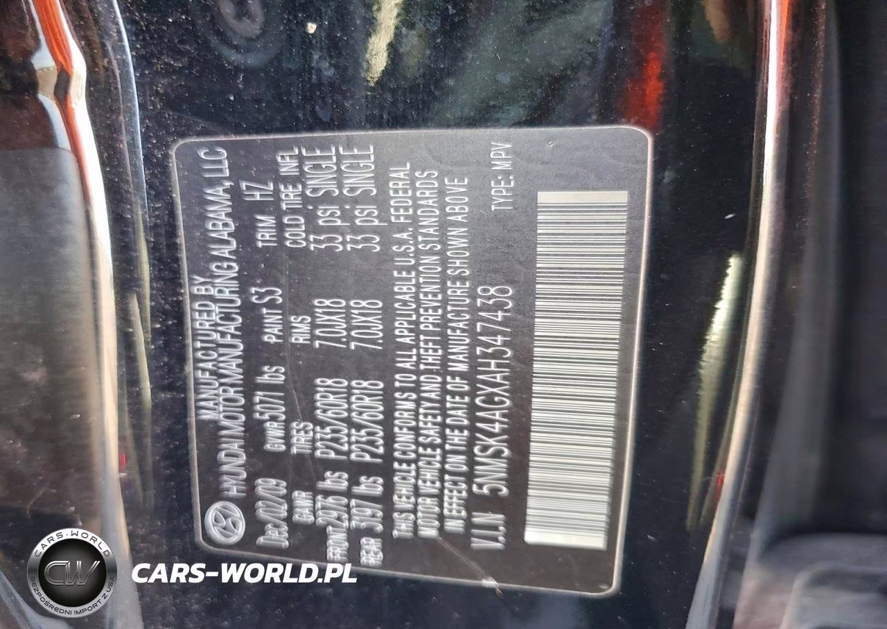 2010 Hyundai Santa Fe Limited VIN:5NMSK4AGXAH347438 - 13