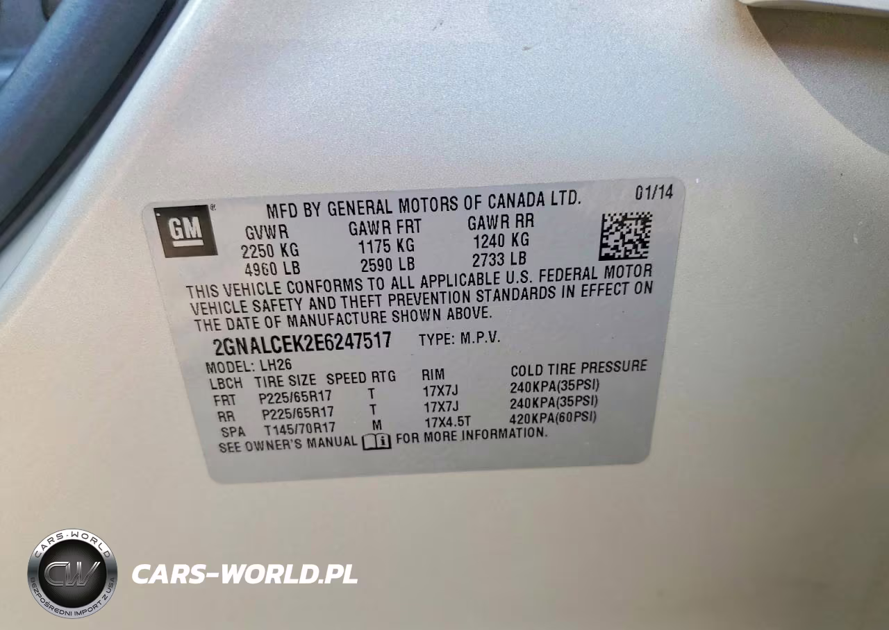 2014 Chevrolet Equinox Lt VIN:2GNALCEK2E6247517 - 13
