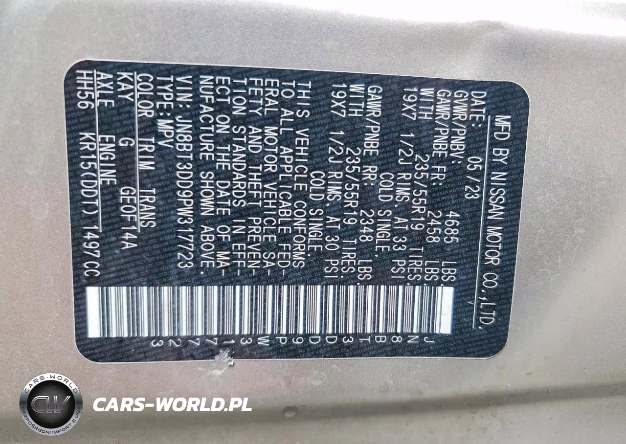 2023 Nissan Rogue Platinum VIN:JN8BT3DD9PW317723 - 13