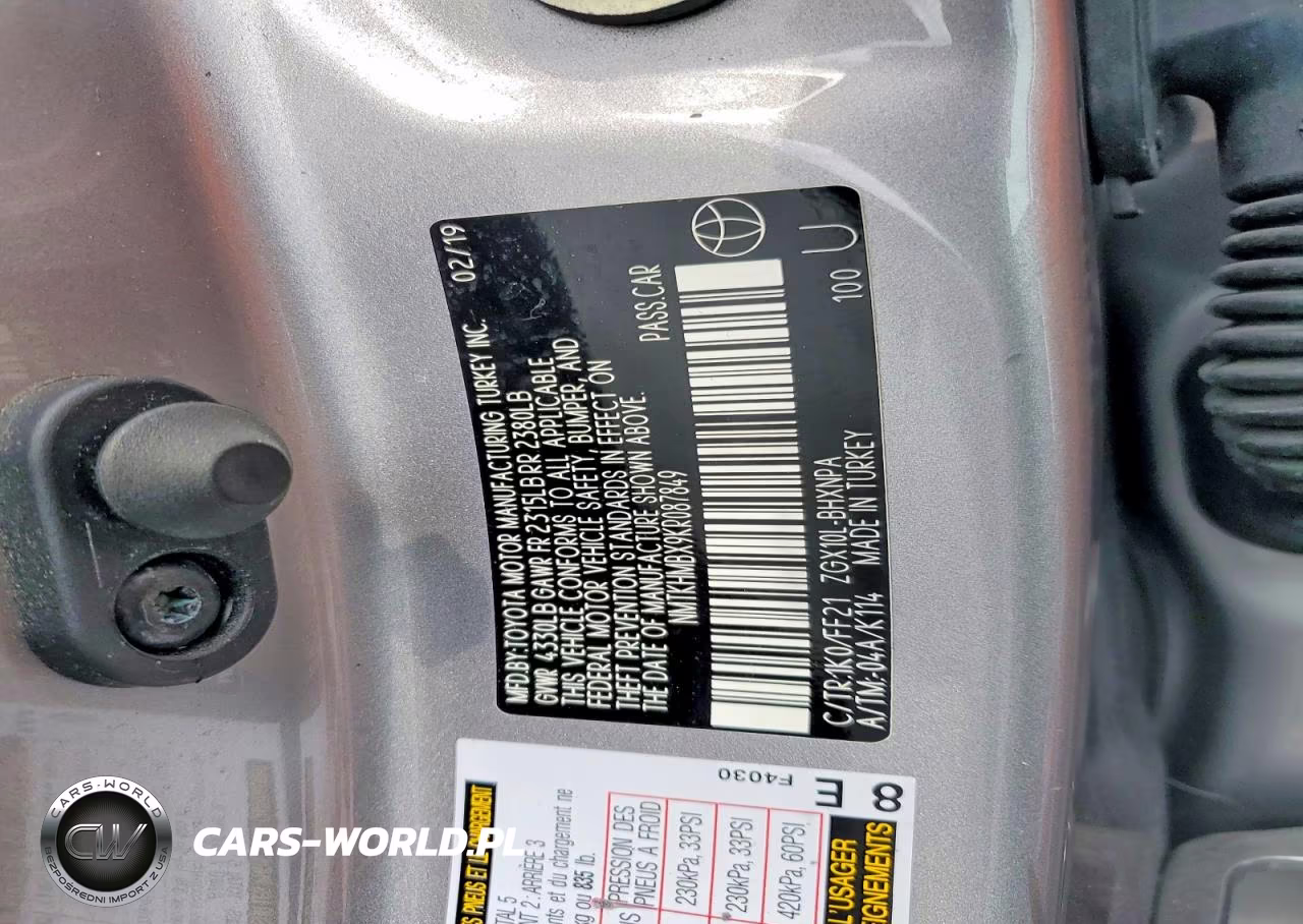 2019 Toyota C-Hr Xle VIN:NMTKHMBX9KR087849 - 13