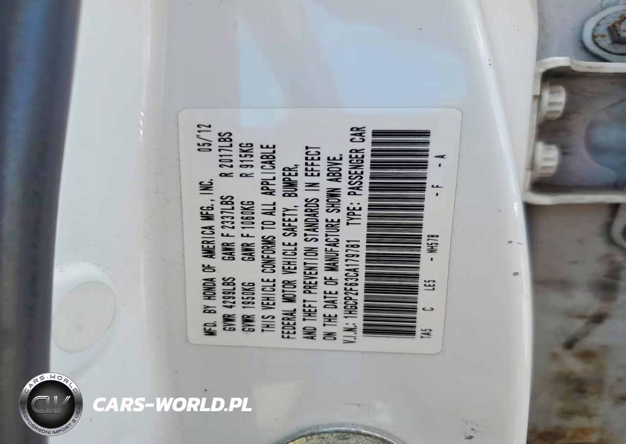 2012 Honda Accord Se VIN:1HGCP2F63CA179781 - 12