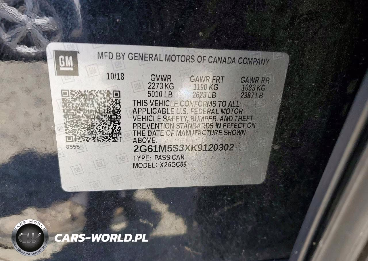 2019 Cadillac Xts Luxury VIN:2G61M5S3XK9120302 - 12