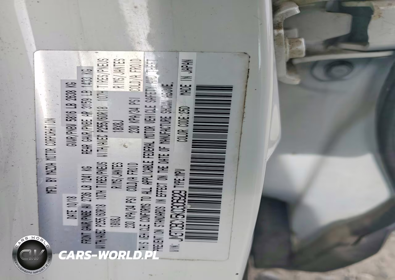 2019 Mazda Cx-9 Touring VIN:JM3TCBCY5K0306929 - 12