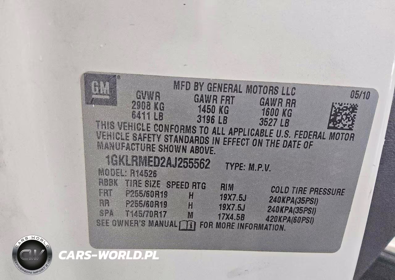 2010 GMC Acadia Slt-1 VIN:1GKLRMED2AJ255562 - 13