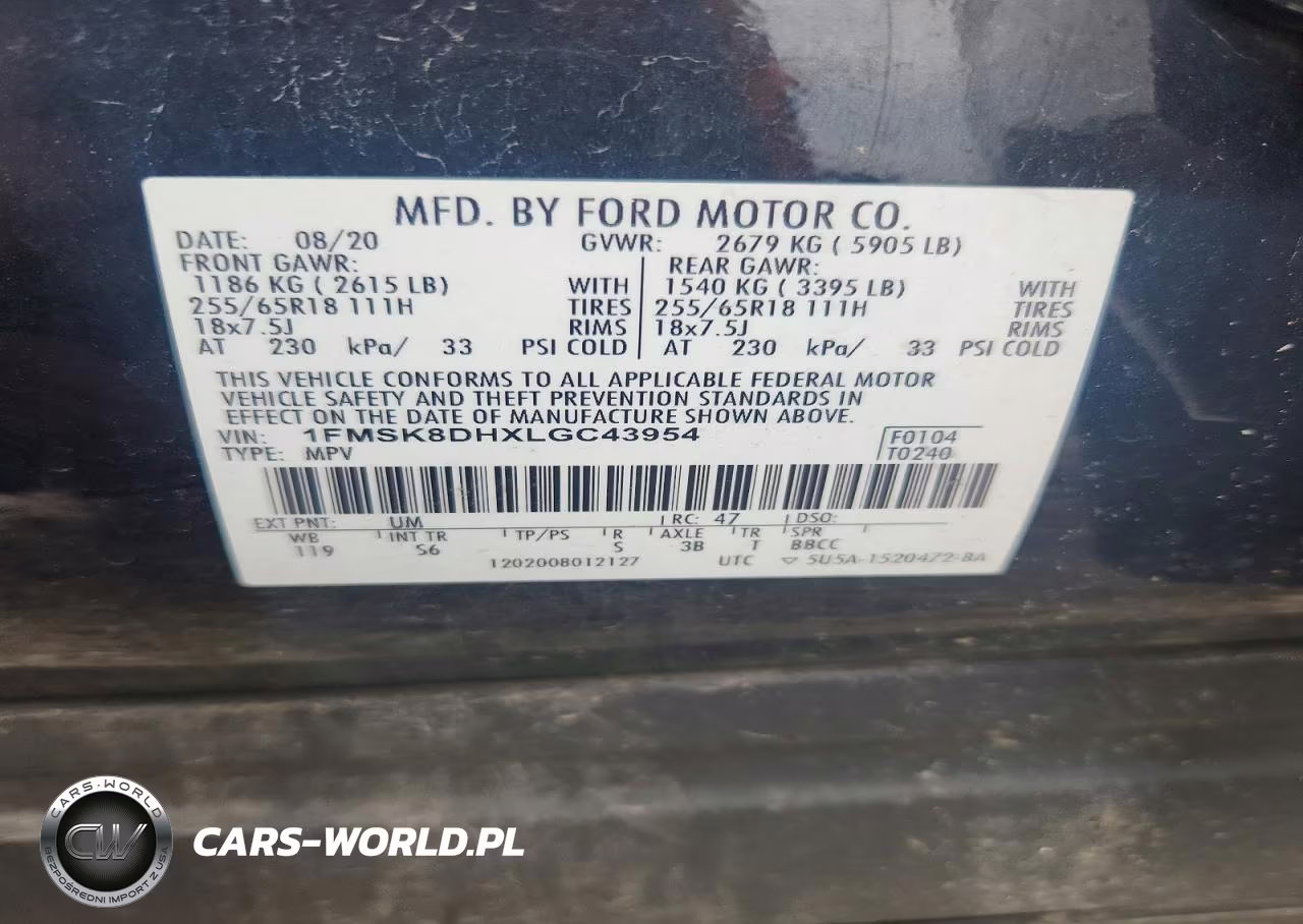 2020 Ford Explorer Xlt VIN:1FMSK8DHXLGC43954 - 13