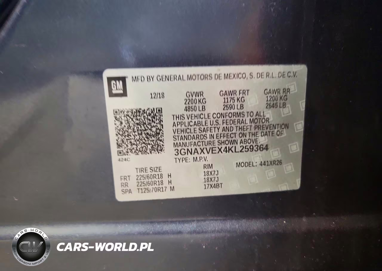 2019 Chevrolet Equinox Lt VIN:3GNAXVEX4KL259364 - 13