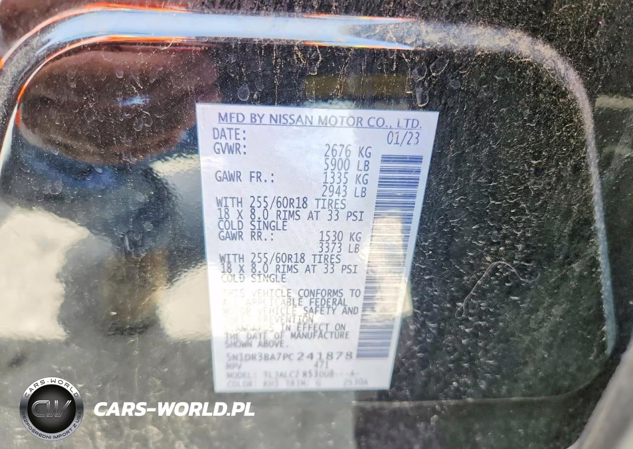 2023 Nissan Pathfinder Sv VIN:5N1DR3BA7PC241878 - 14