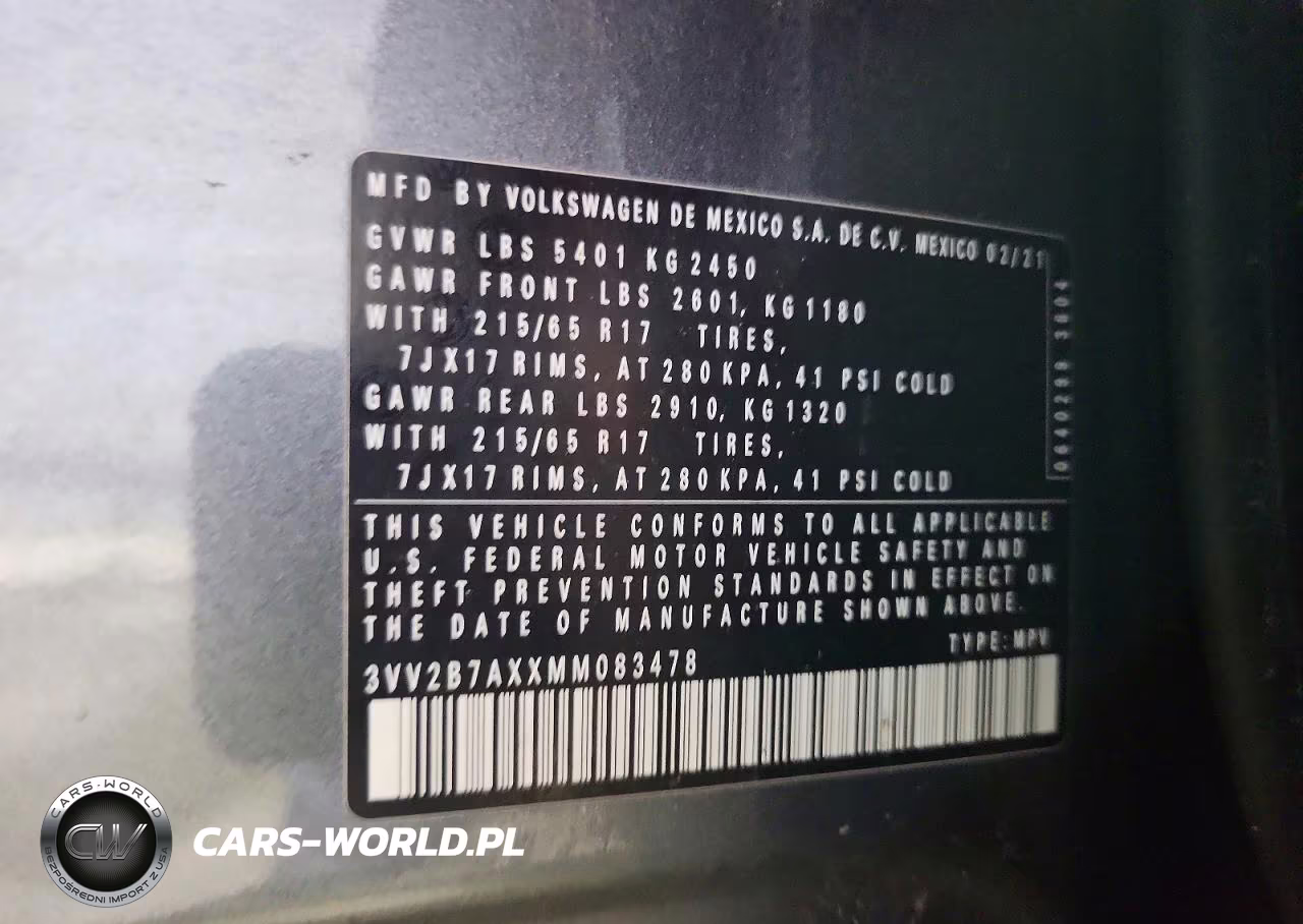 2021 Volkswagen Tiguan Se, Se R-Line Black, Sel VIN:3VV2B7AXXMM083478 - 13