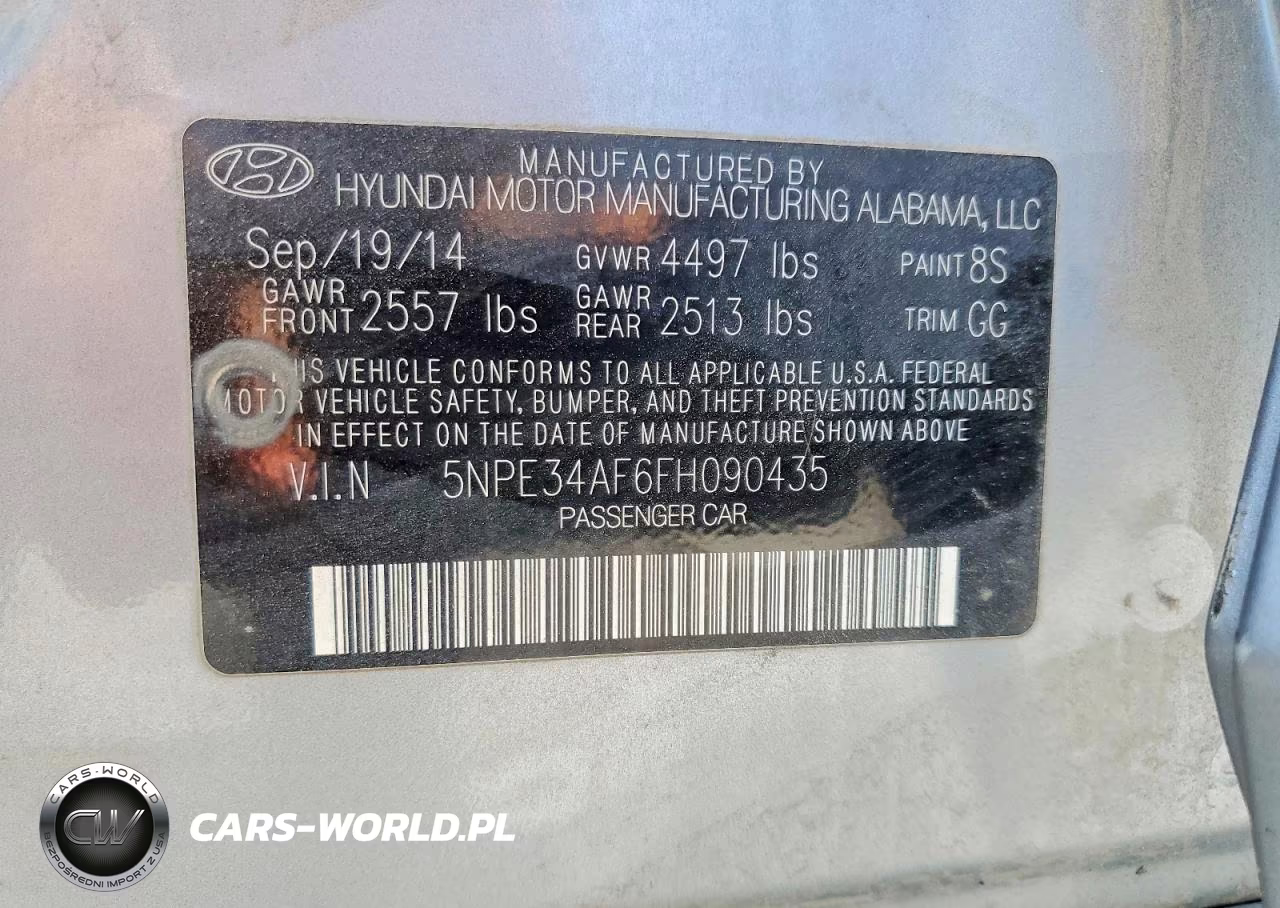 2015 Hyundai Sonata Sport VIN:5NPE34AF6FH090435 - 12