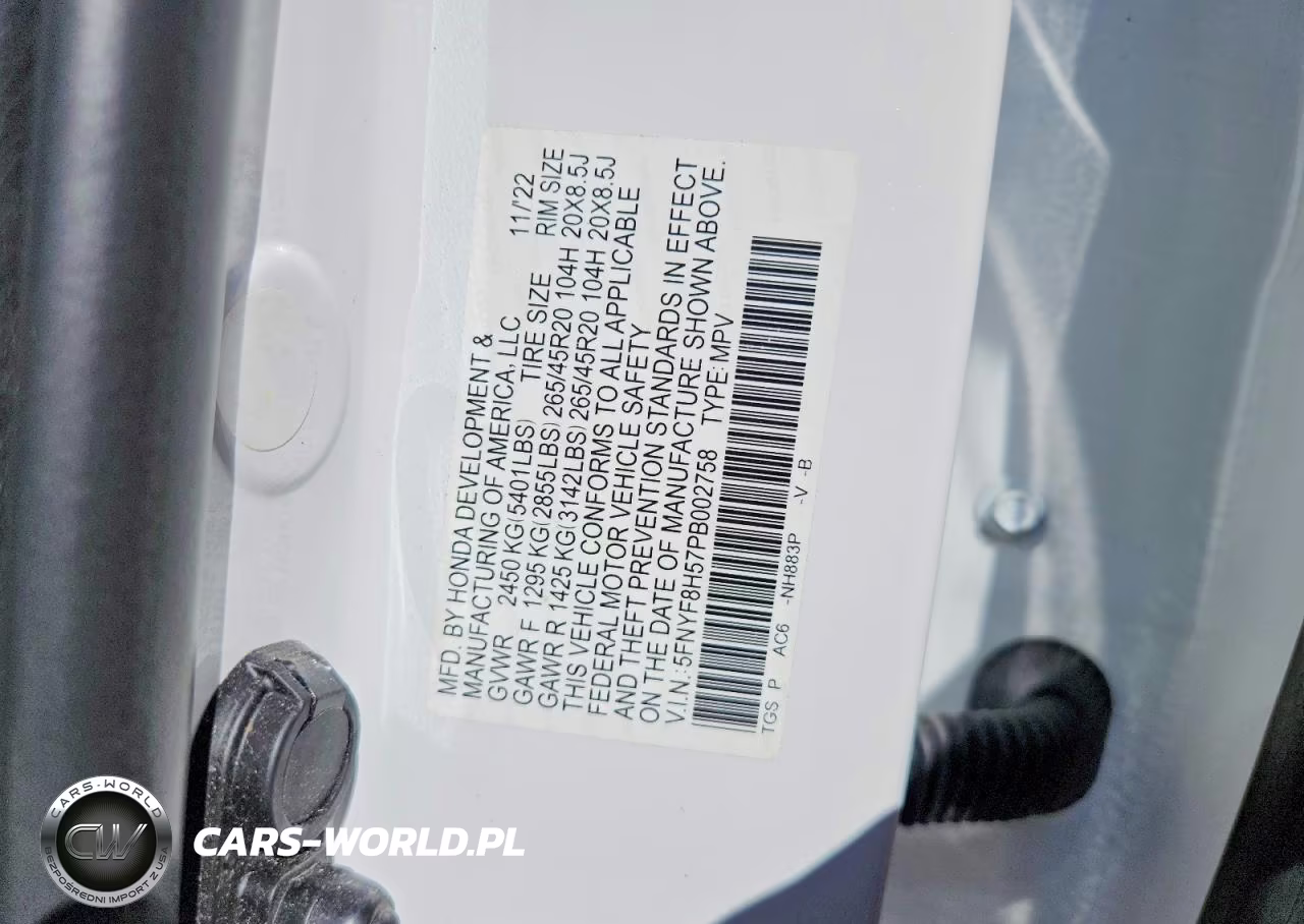 2023 Honda Passport Exl VIN:5FNYF8H57PB002758 - 13