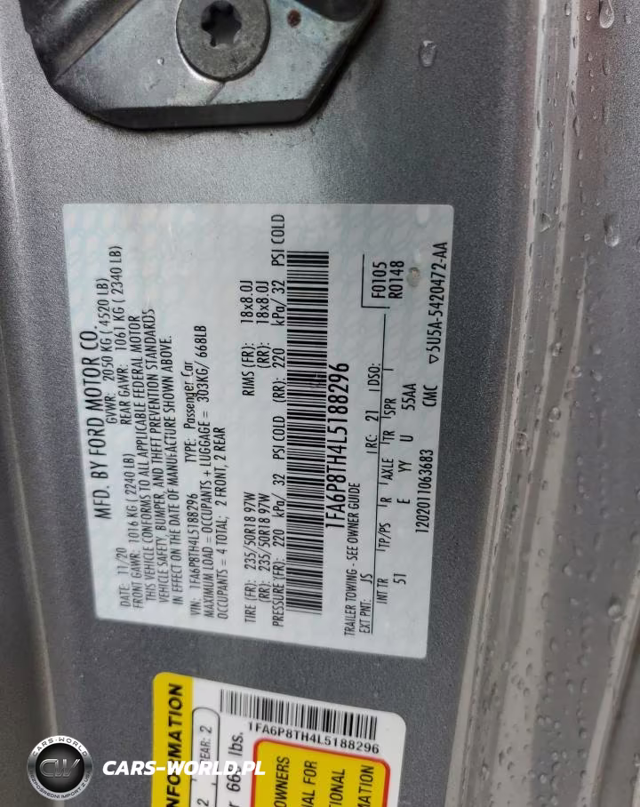 2020 Ford Mustang VIN:1FA6P8TH4L5188296 - 12