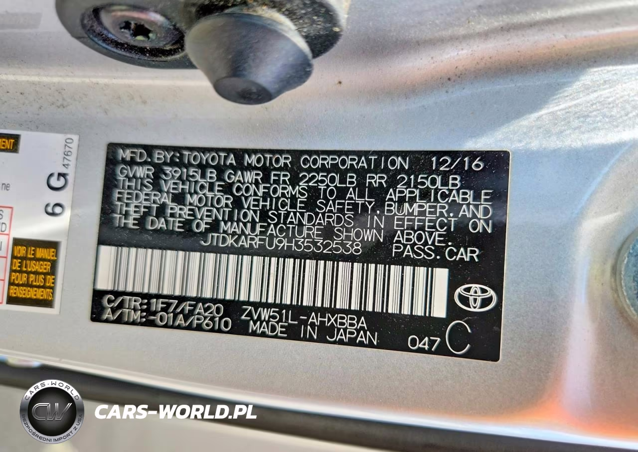2017 Toyota Prius Two Eco VIN:JTDKARFU9H3532538 - 13