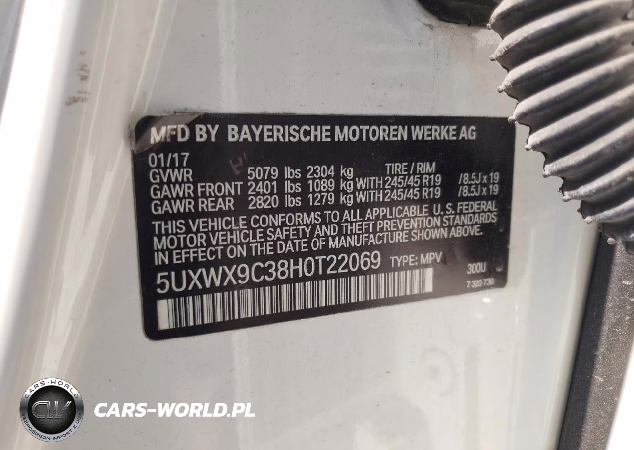 2017 BMW X3 xDrive28I VIN:5UXWX9C38H0T22069 - 12