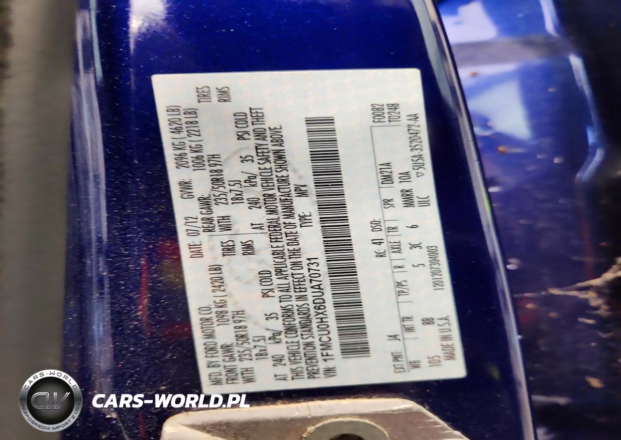 2013 Ford Escape Sel VIN:1FMCU0HX6DUA70731 - 13