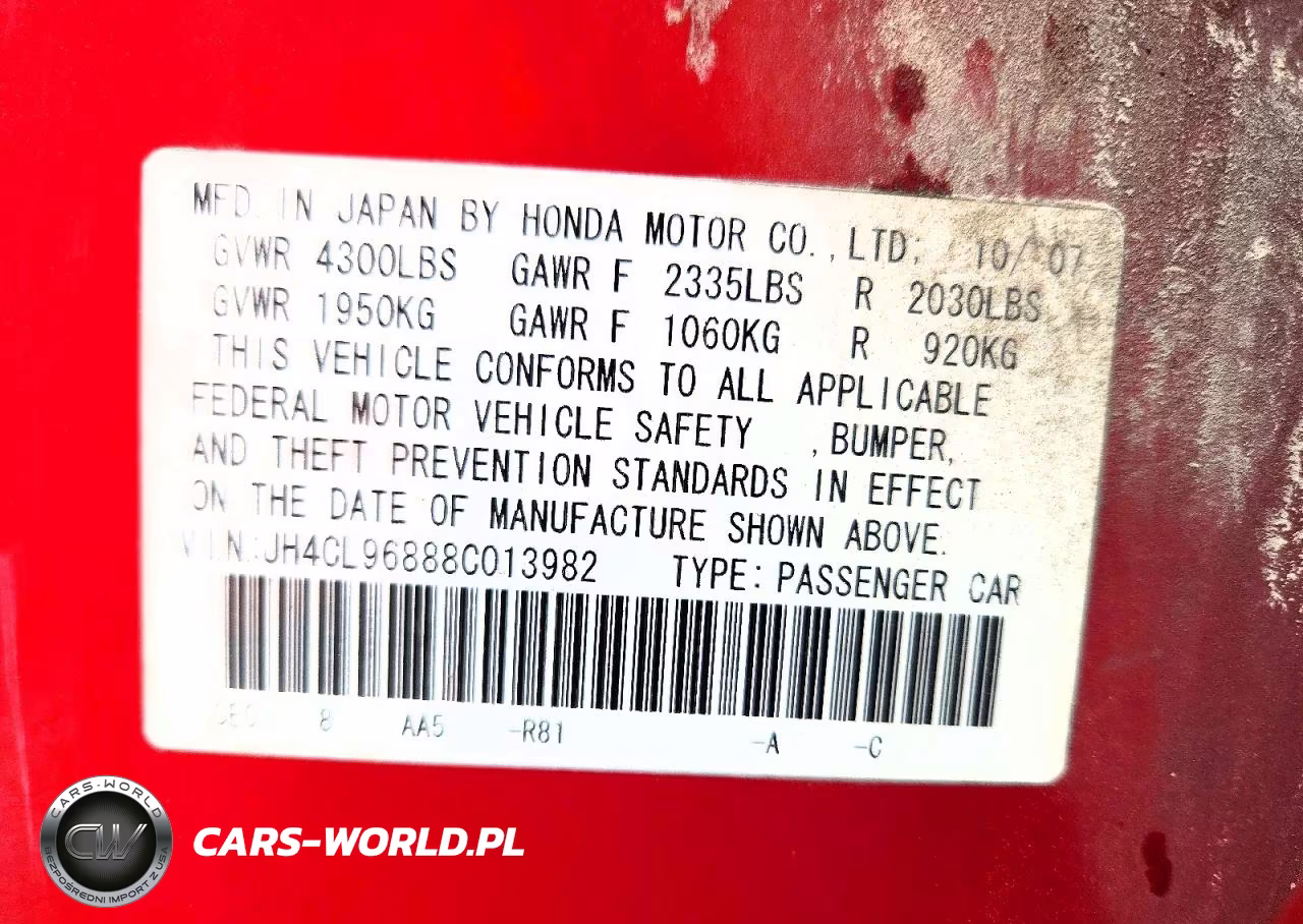 2008 Acura Tsx VIN:JH4CL96888C013982 - 12
