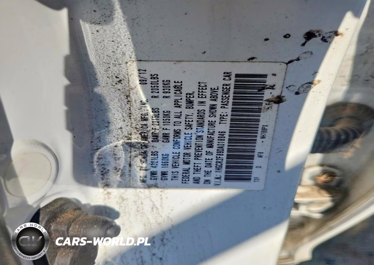 2013 Honda Accord Exl VIN:1HGCR2F89DA018946 - 12