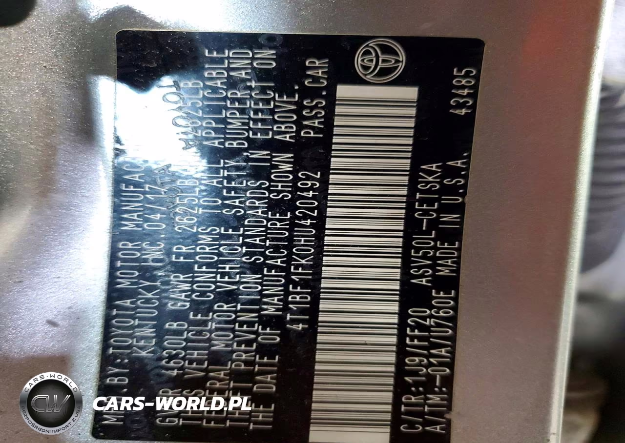 2017 Toyota Camry Se VIN:4T1BF1FK0HU420492 - 12