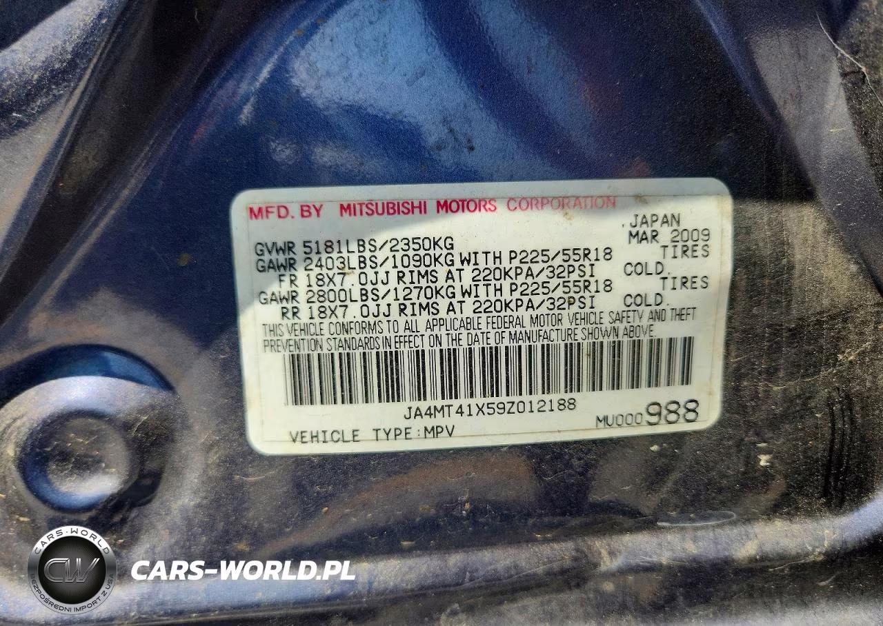 2009 Mitsubishi Outlander Xls VIN:JA4MT41X59Z012188 - 13