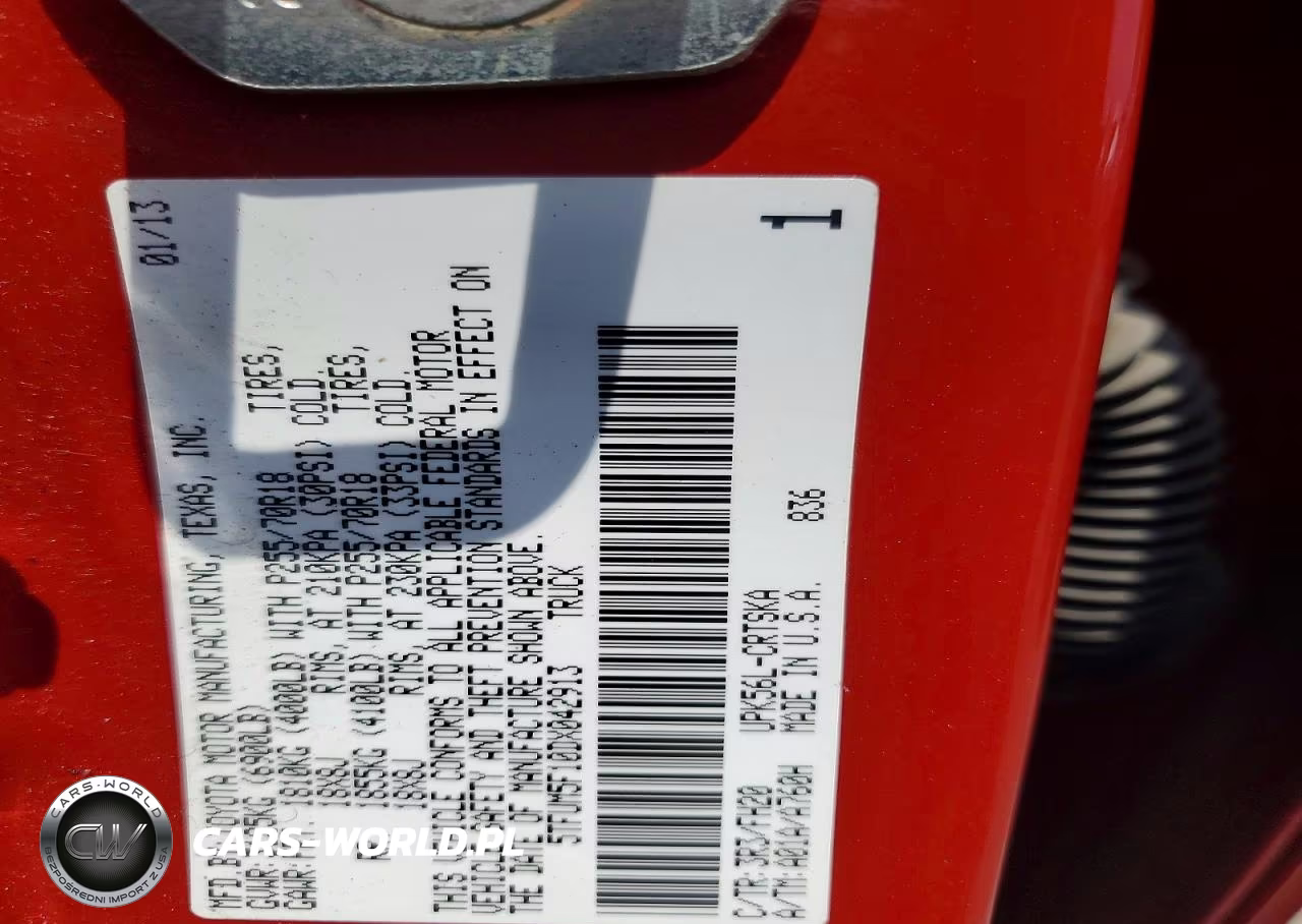 2013 Toyota Tundra Double Cab Sr5 VIN:5TFUM5F10DX042913 - 12