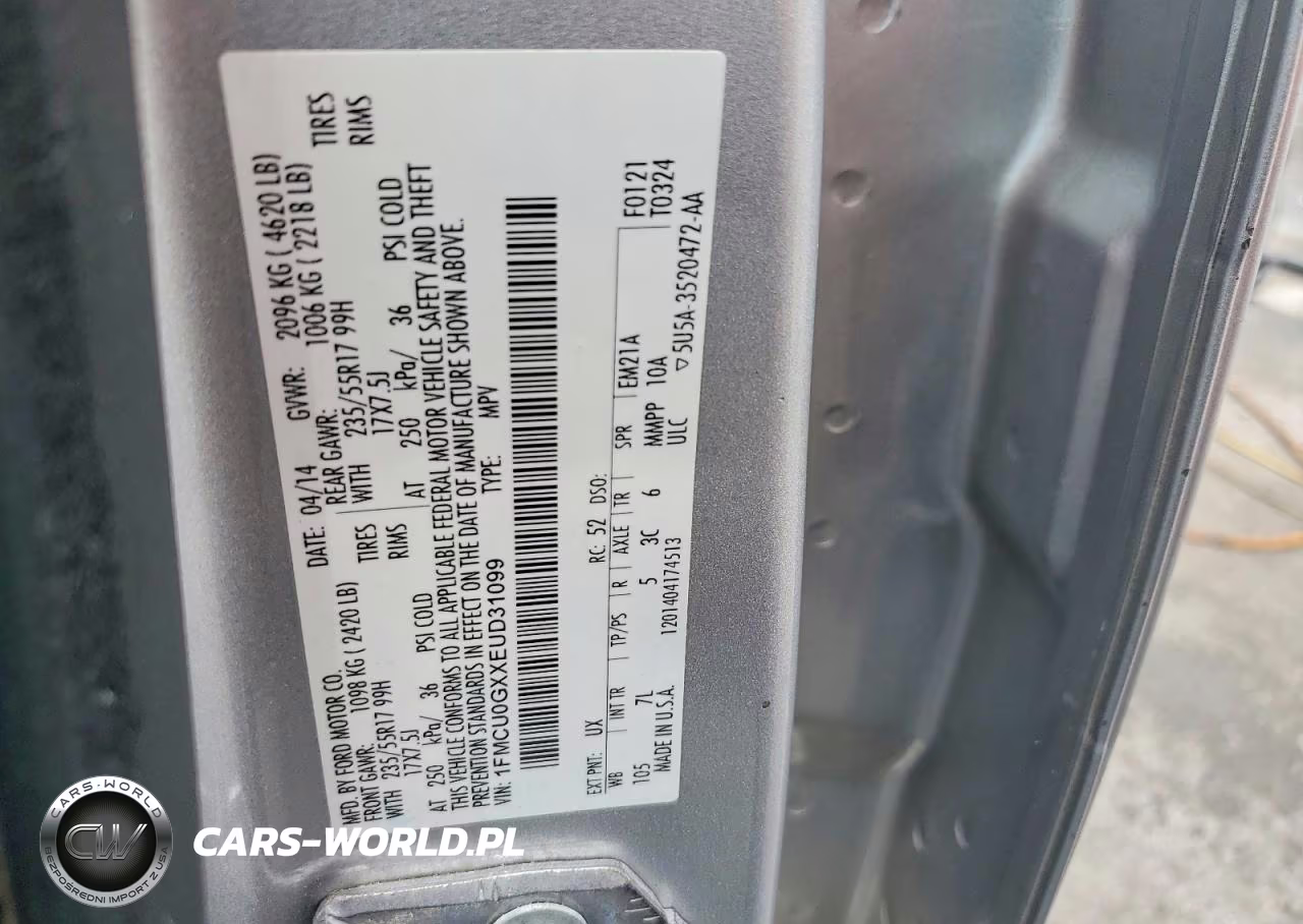 2014 Ford Escape Se VIN:1FMCU0GXXEUD31099 - 12
