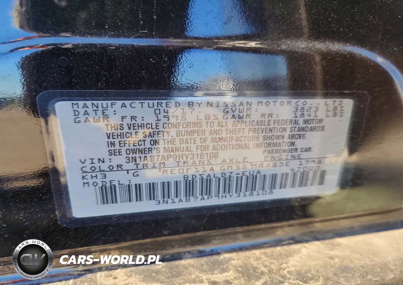 2017 Nissan Sentra Sv VIN:3N1AB7AP9HY318108 - 13