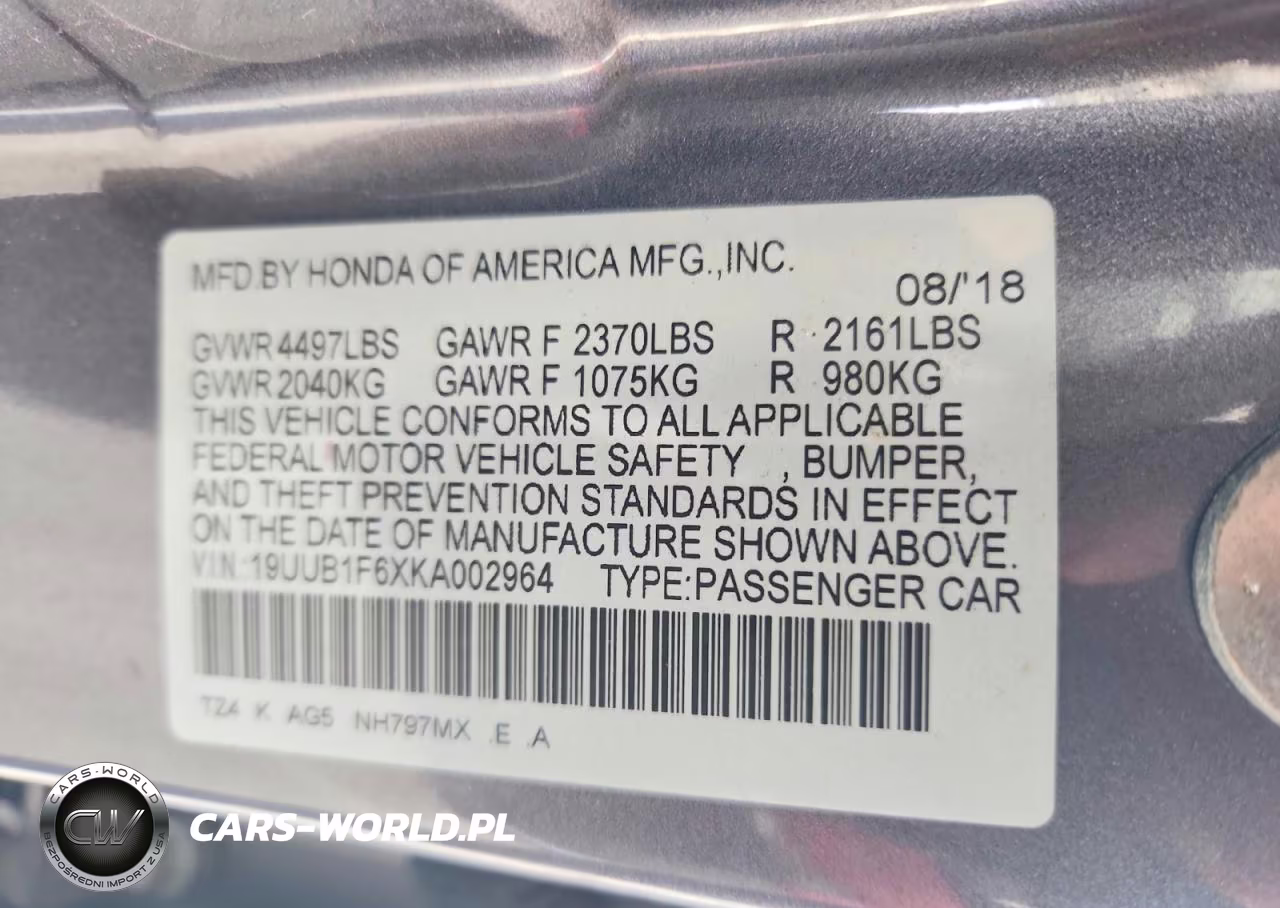 2019 Acura Tlx Technology VIN:19UUB1F6XKA002964 - 12