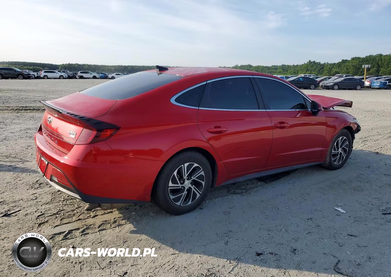 2021 Hyundai Sonata Hybrid Blue VIN:KMHL24JJ0MA026437 - 3