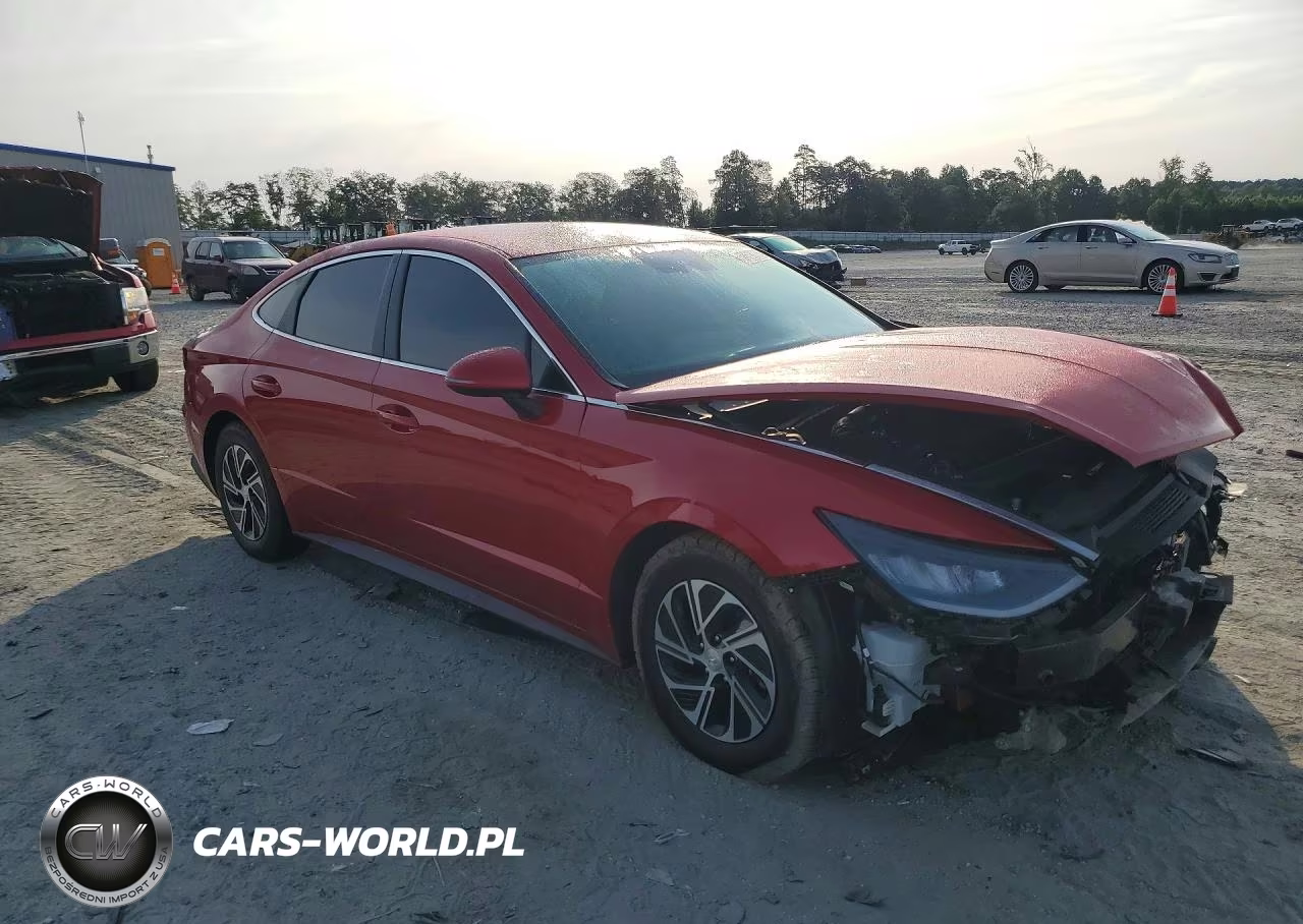 2021 Hyundai Sonata Hybrid Blue VIN:KMHL24JJ0MA026437 - 4