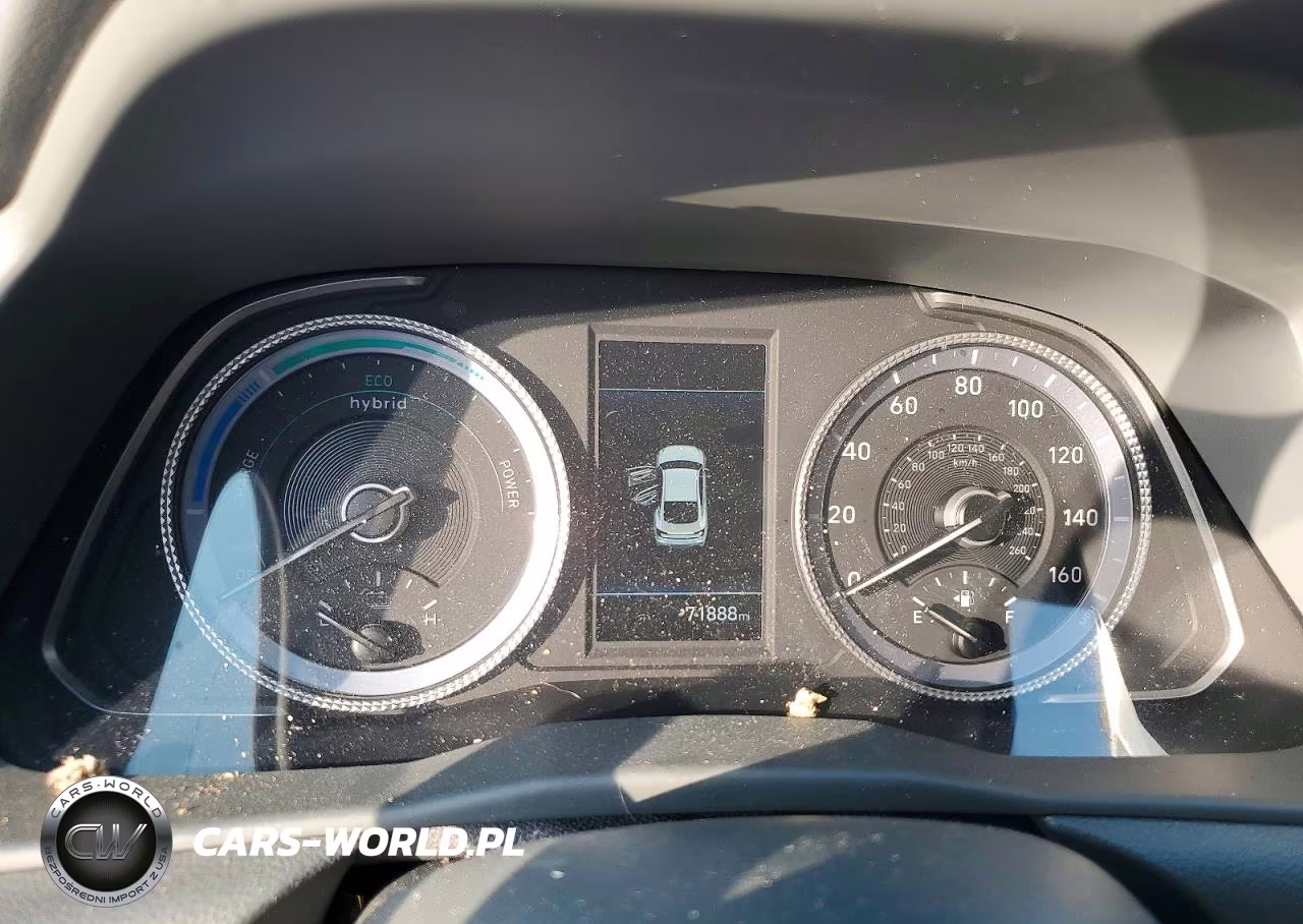 2021 Hyundai Sonata Hybrid Blue VIN:KMHL24JJ0MA026437 - 9