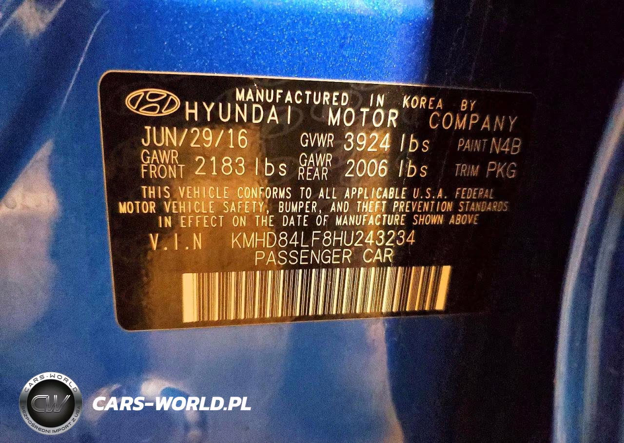 2017 Hyundai Elantra Se VIN:KMHD84LF8HU243234 - 13