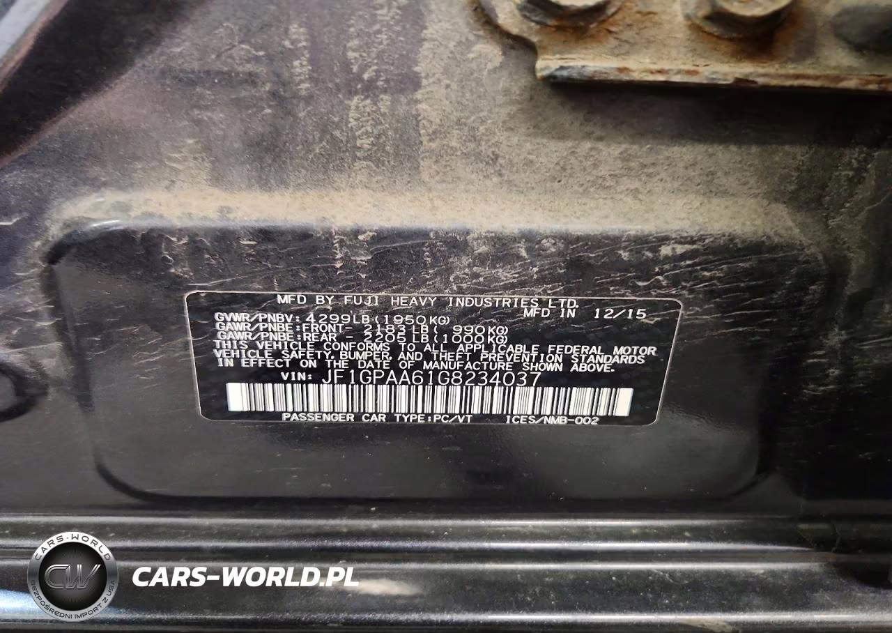 2016 Subaru Impreza VIN:JF1GPAA61G8234037 - 12