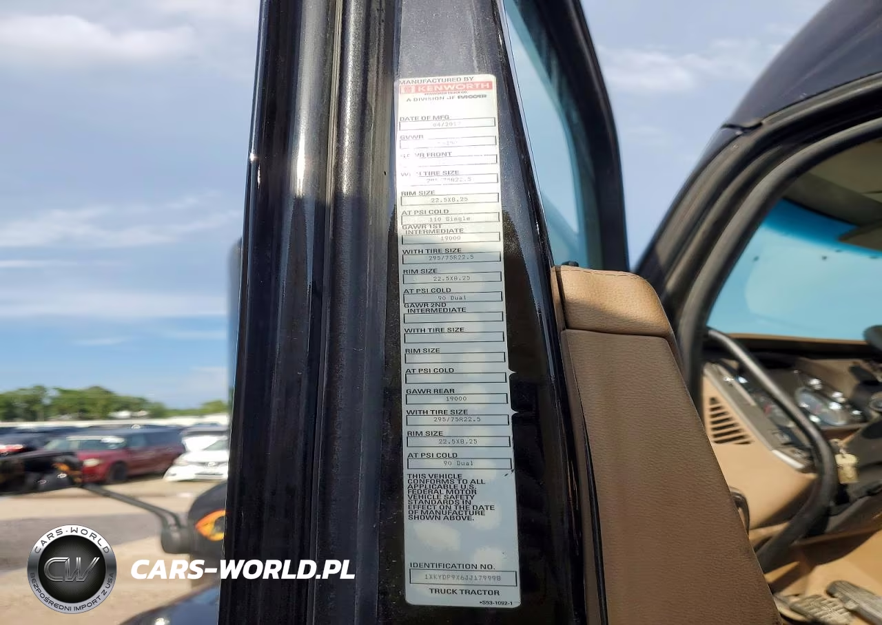 2018 Kenworth Construction T680 VIN:1XKYDP9X6JJ179998 - 12
