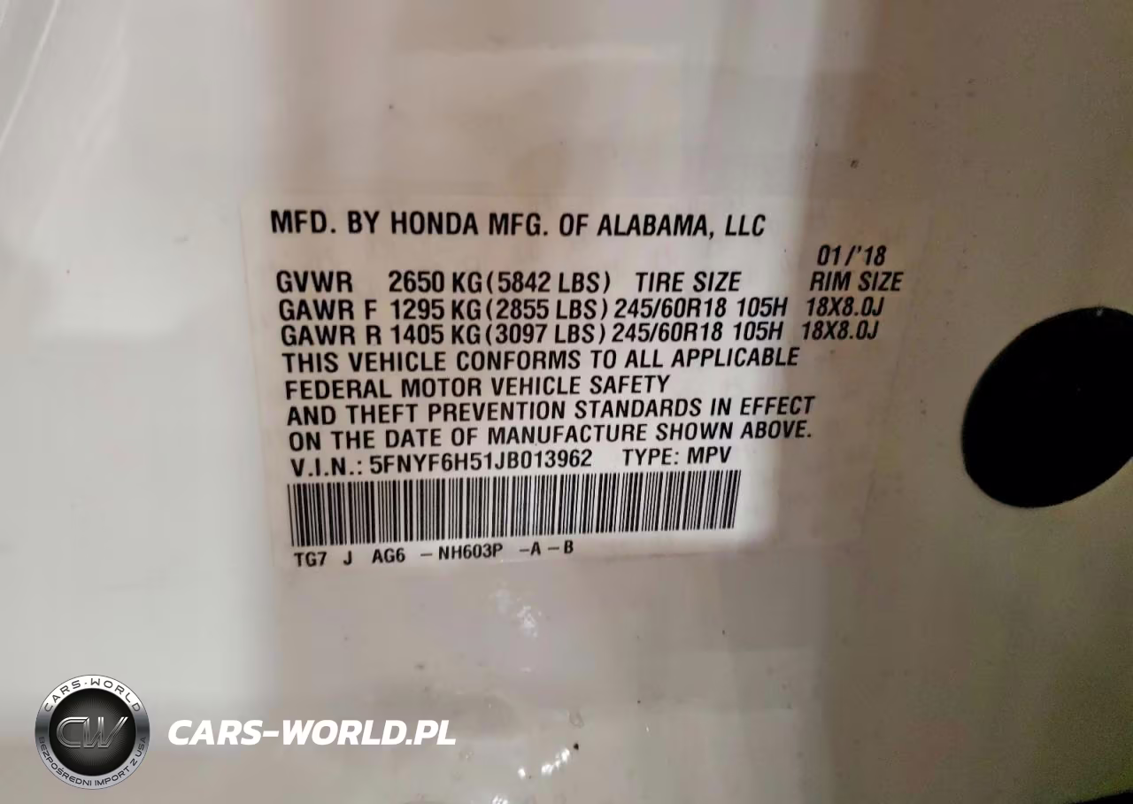 2018 Honda Pilot Exl VIN:5FNYF6H51JB013962 - 14