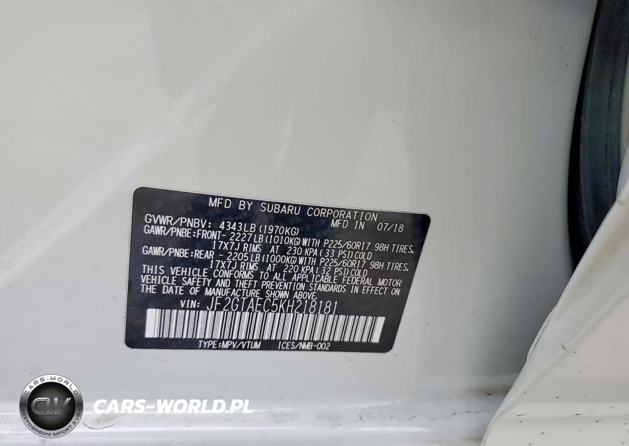 2019 Subaru Crosstrek Premium VIN:JF2GTAEC5KH218181 - 14