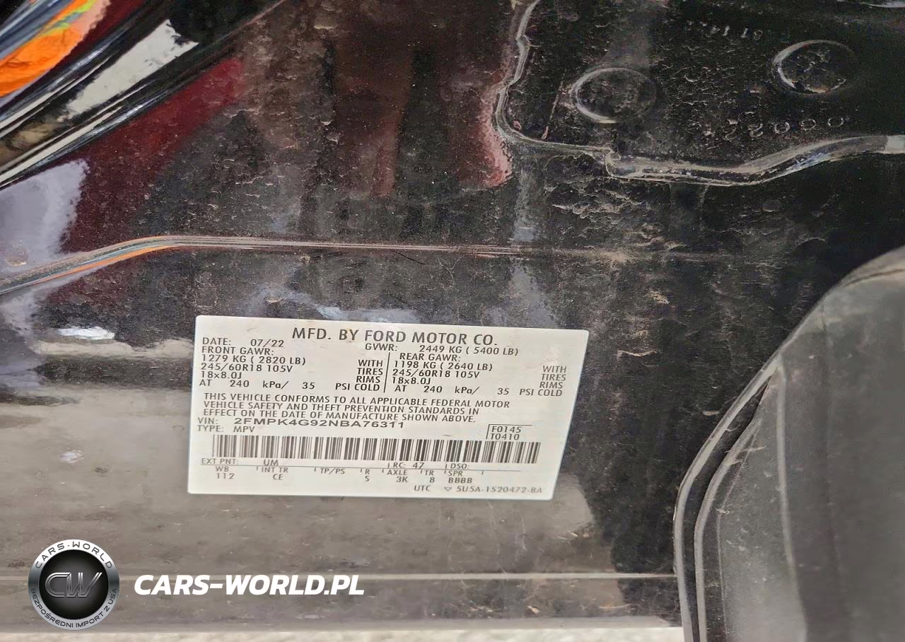 2022 Ford Edge Se VIN:2FMPK4G92NBA76311 - 14