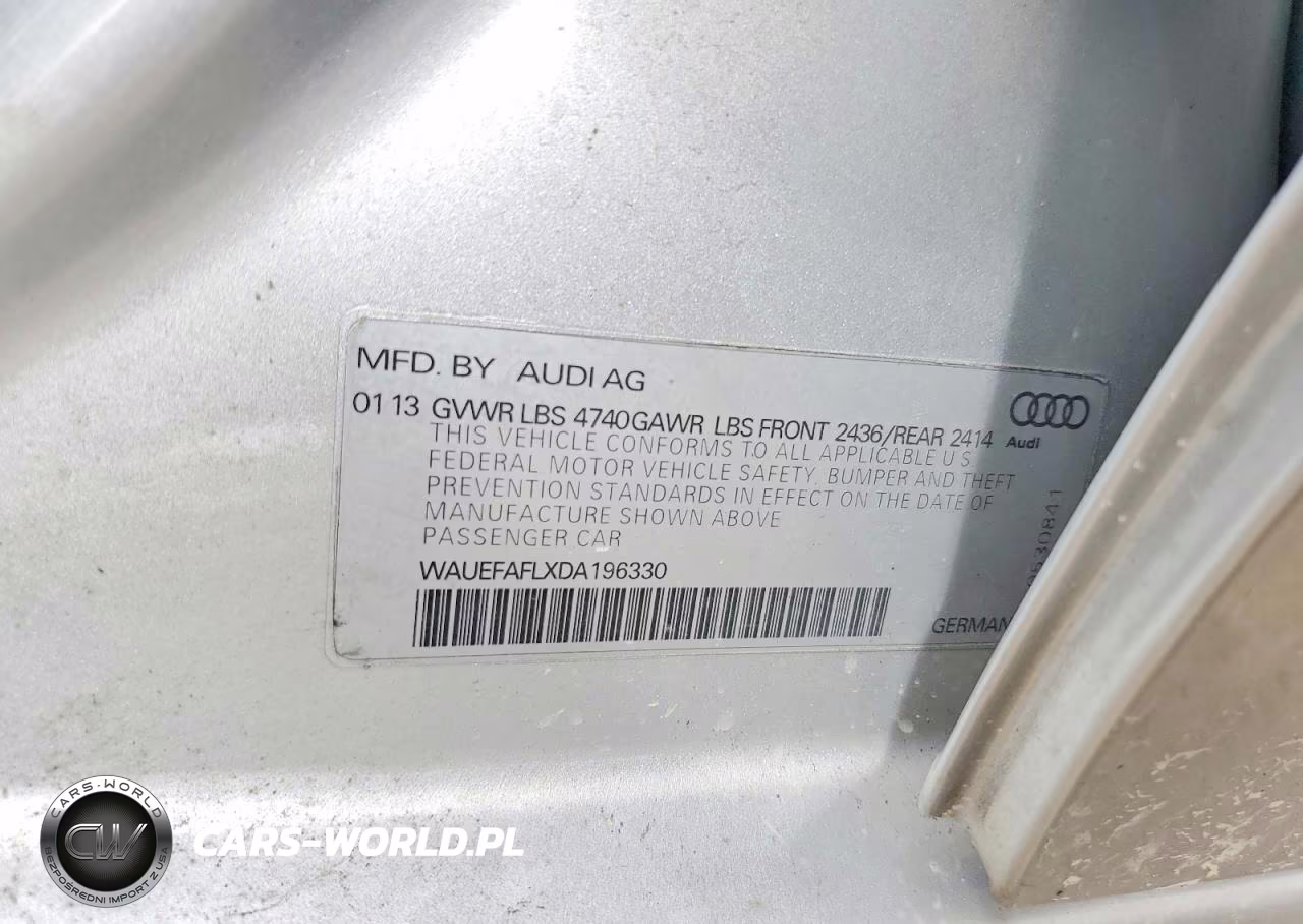 2013 Audi A4 Premium Plus VIN:WAUEFAFLXDA196330 - 12
