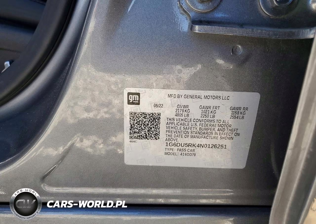 2022 Cadillac Ct5 Sport VIN:1G6DU5RK4N0126251 - 12