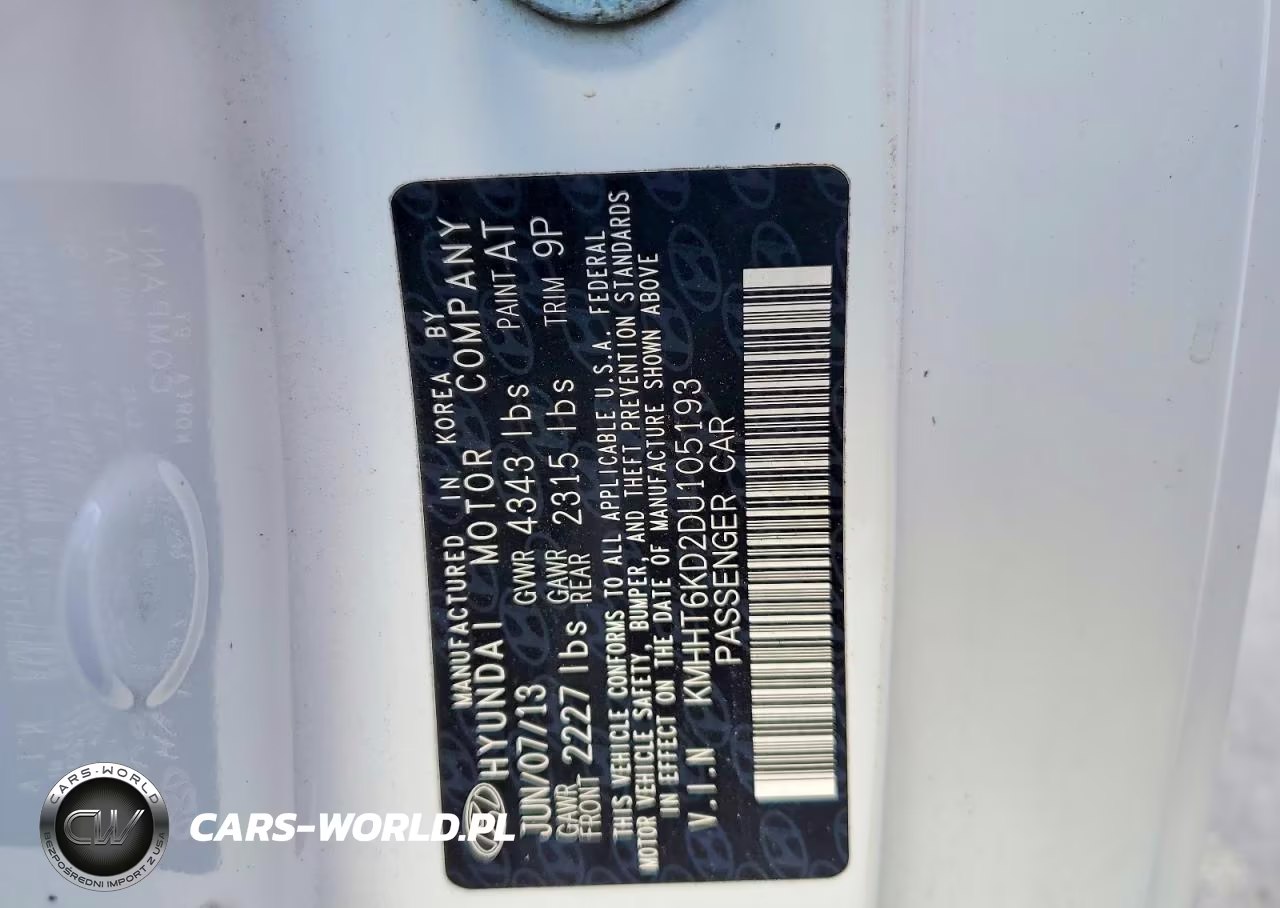 2013 Hyundai Genesis Coupe 2.0T VIN:KMHHT6KD2DU105193 - 12