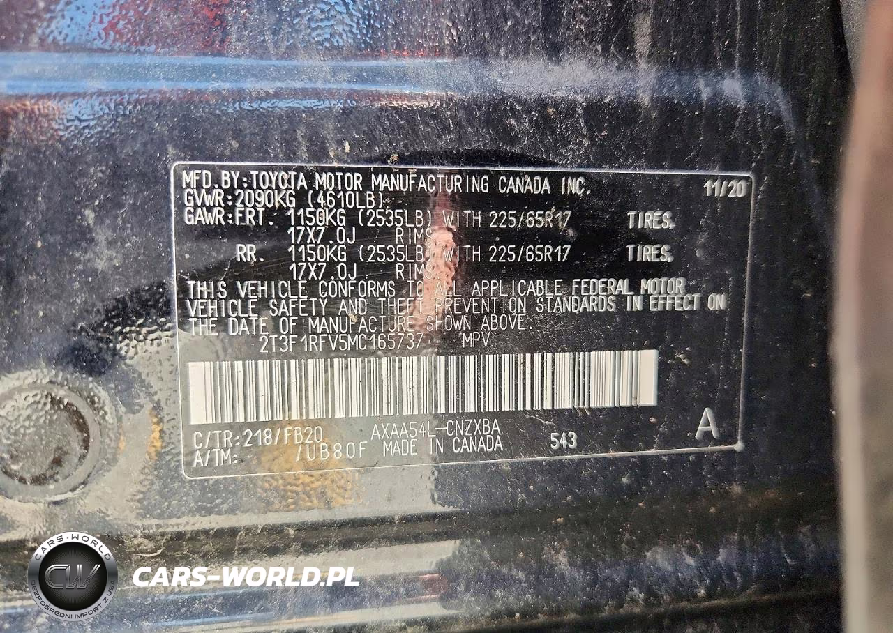 2021 Toyota Rav4 Le VIN:2T3F1RFV5MC165737 - 13
