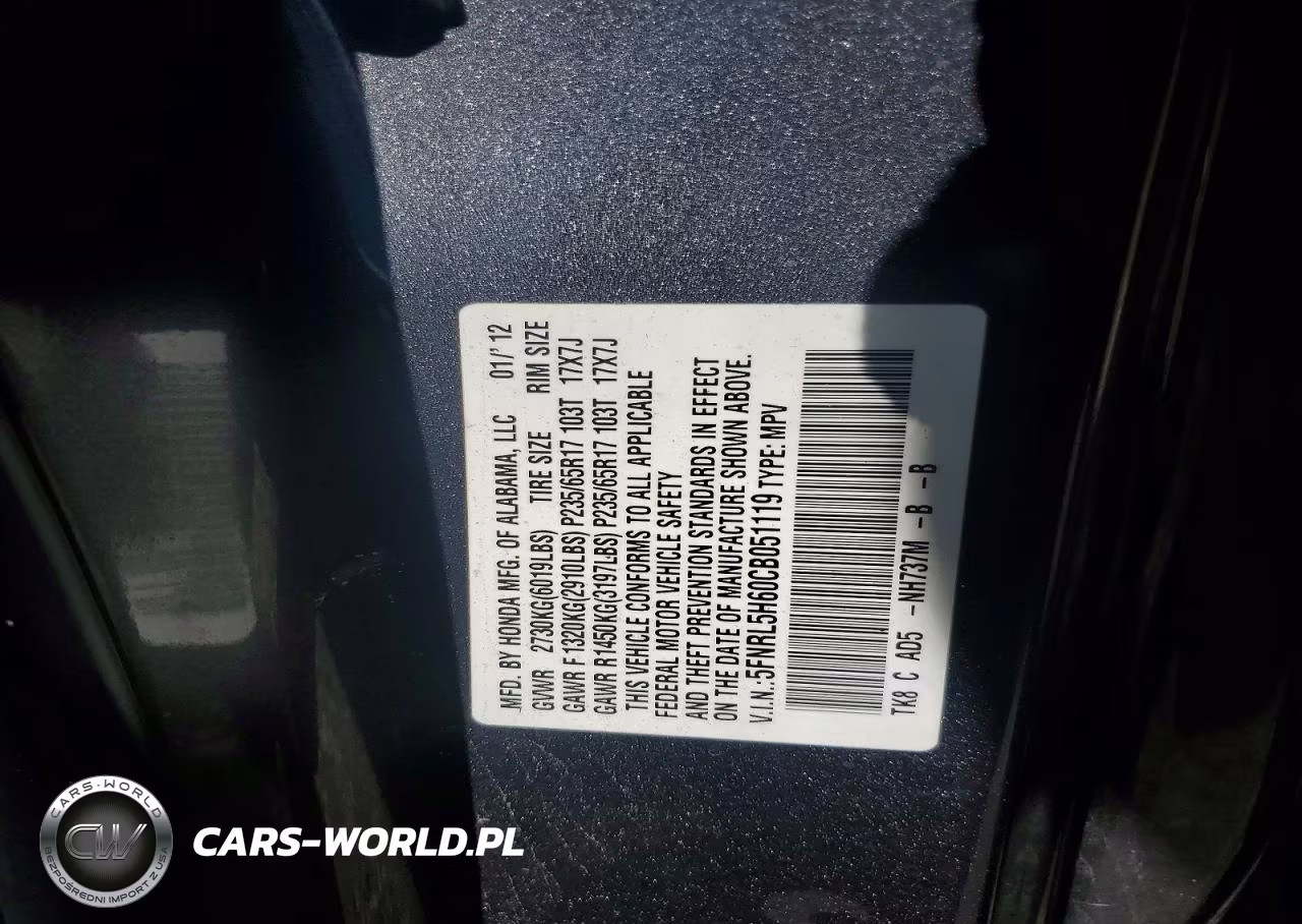 2012 Honda Odyssey Exl VIN:5FNRL5H60CB051119 - 13